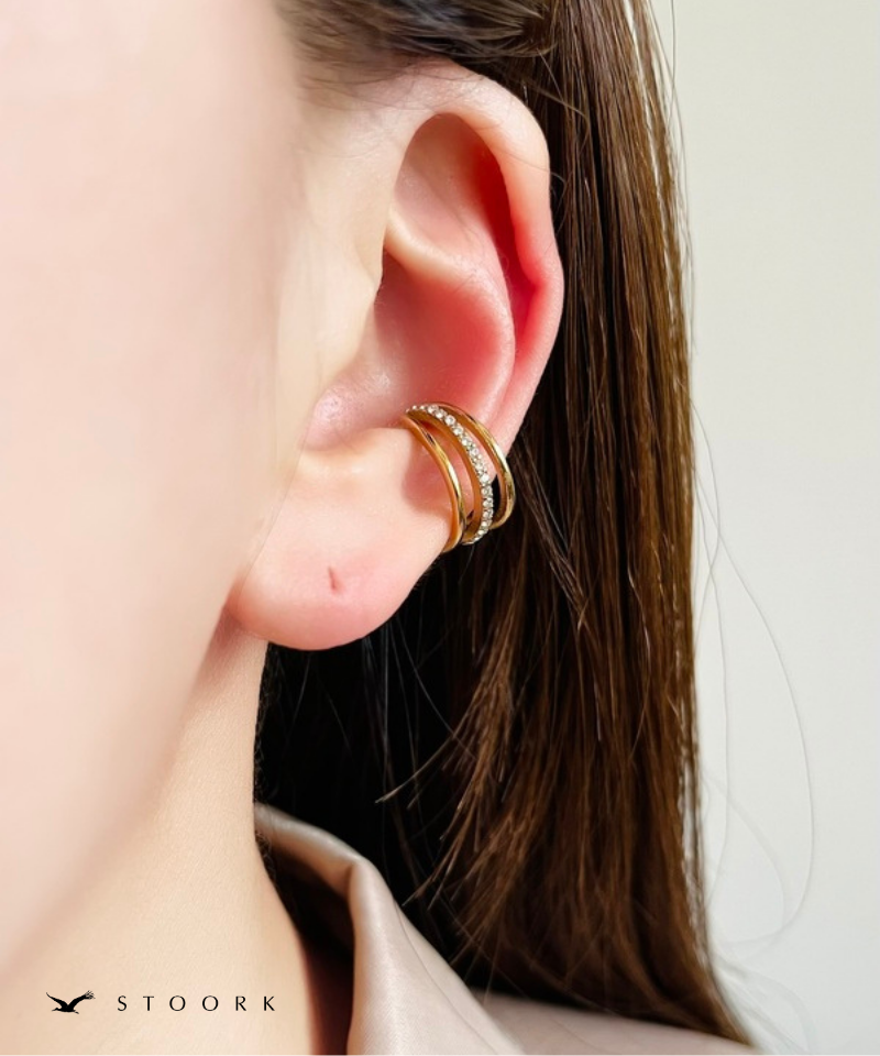 Triple Line Zircon Ear Cuff