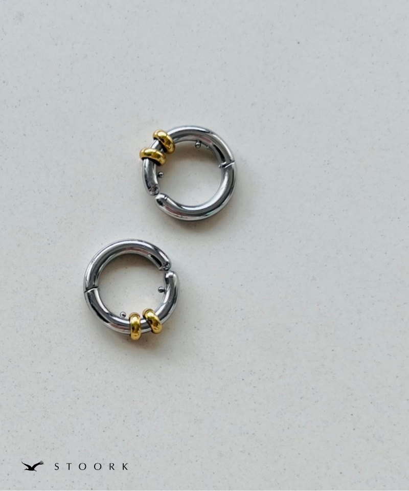2Tone Hoop Earring