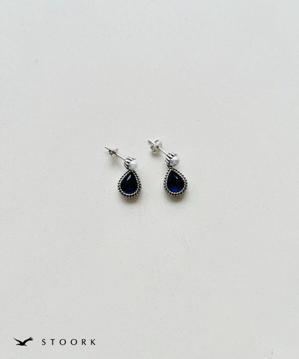 s925 Water Drop Pierce
