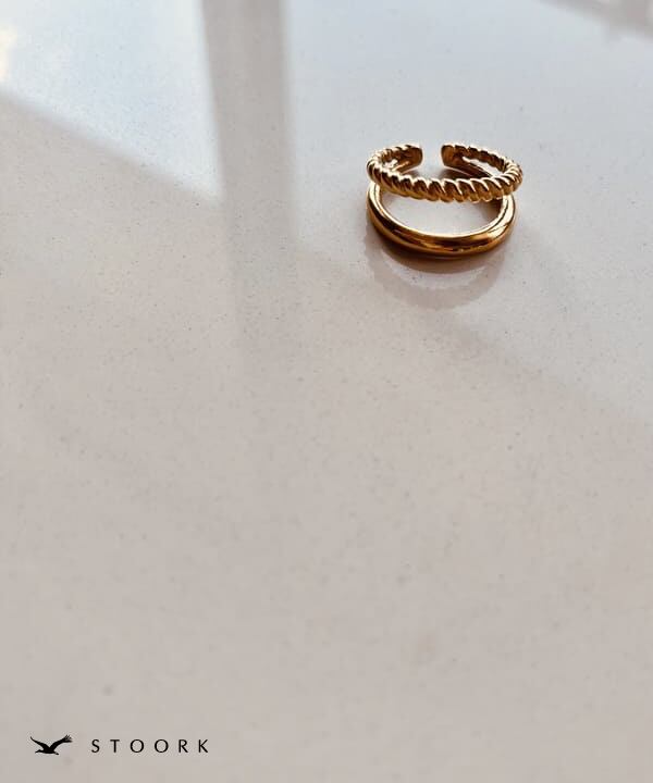 【再入荷】316L Dot Double Ring