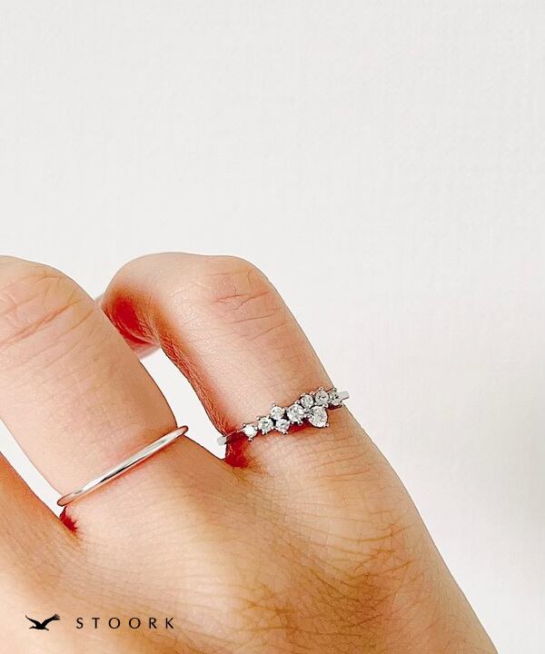 s925 Zircon Pinkie Ring