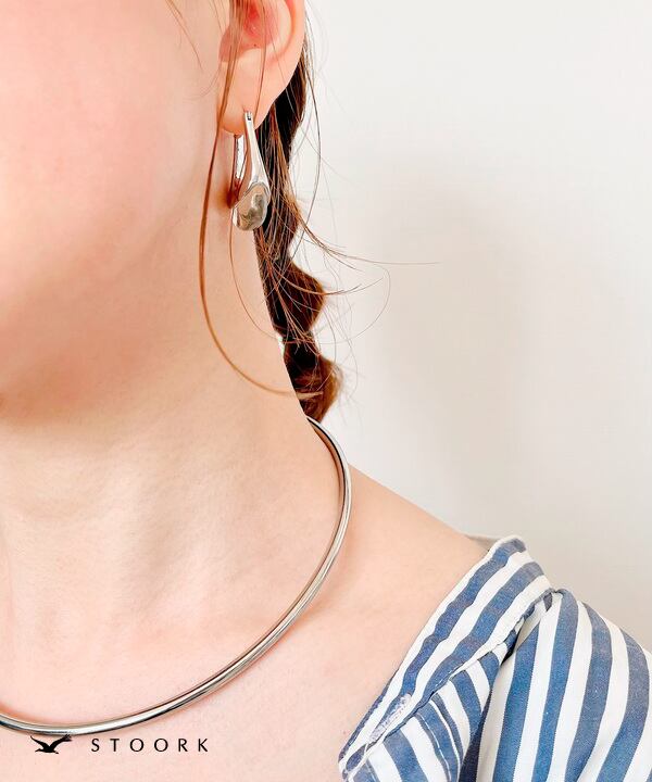 【再入荷】s925 Clear Metal Pierce