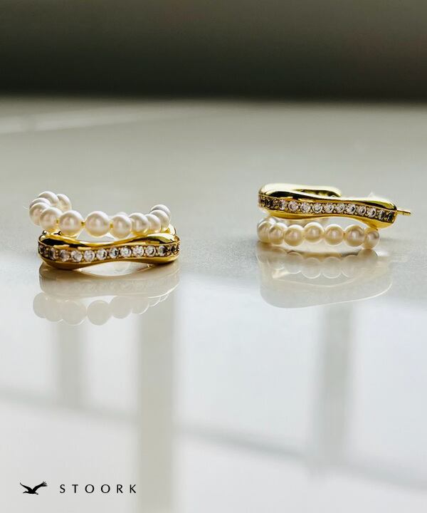 s925 Pearl Zirconia Pierce