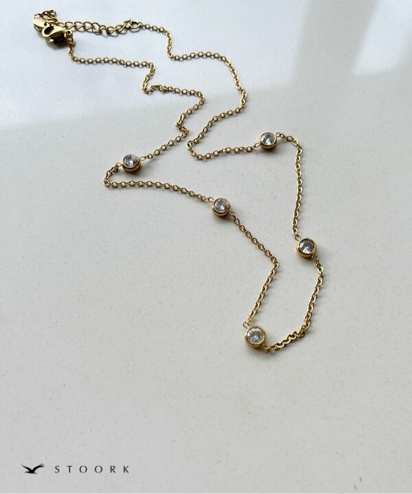 Zircon Station Necklace