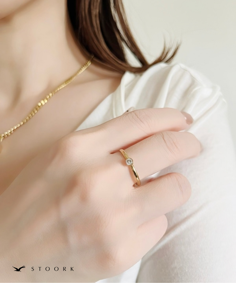 Solitaire Zircon Ring