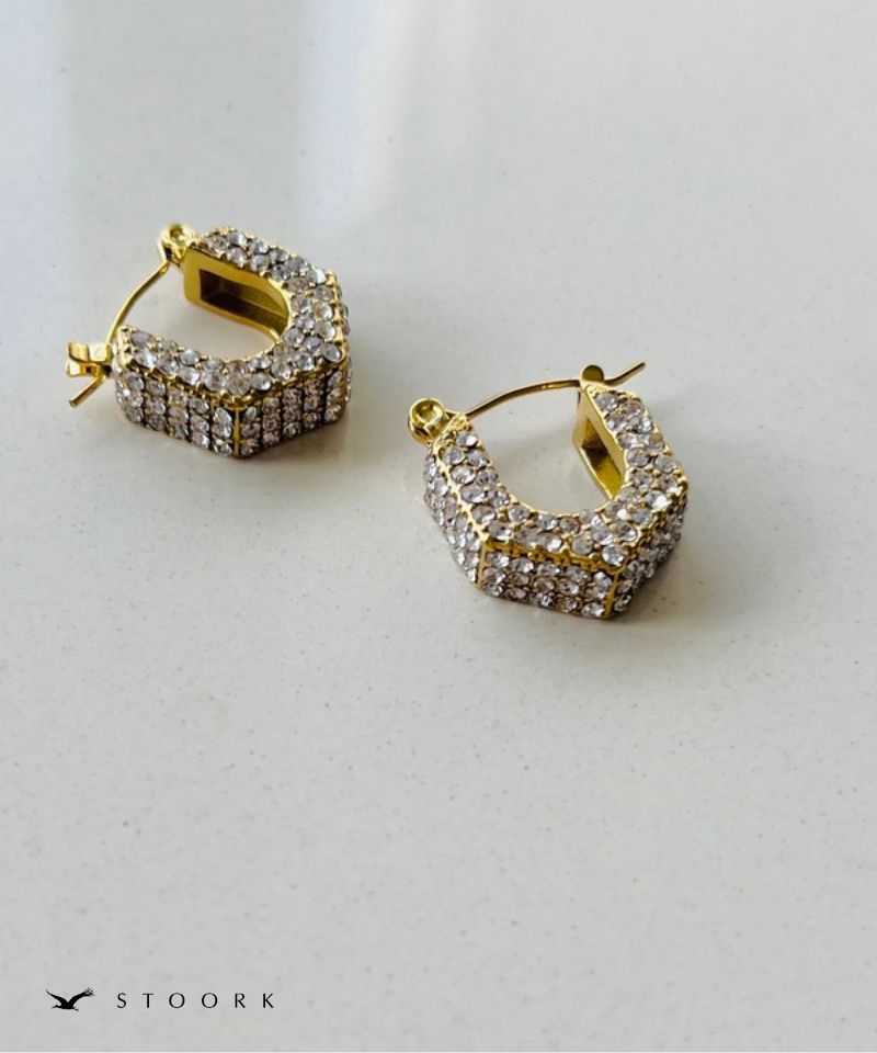 Glitz Hexagon Hoop Pierce