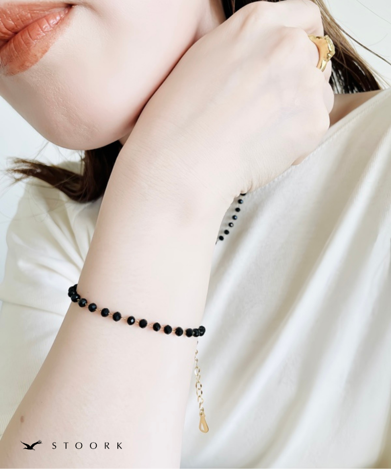 Tiny Black Beads Bracelet