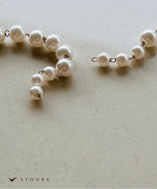【再入荷】Pearl Long Chain Pierce