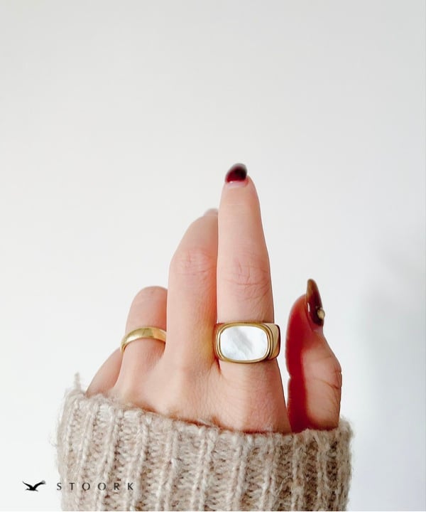 【再入荷】Square Top Ring