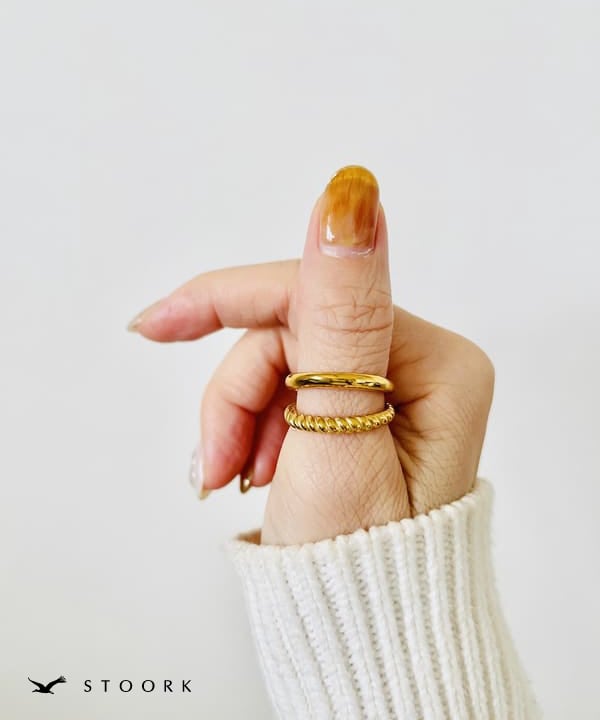 【再入荷】316L Dot Double Ring