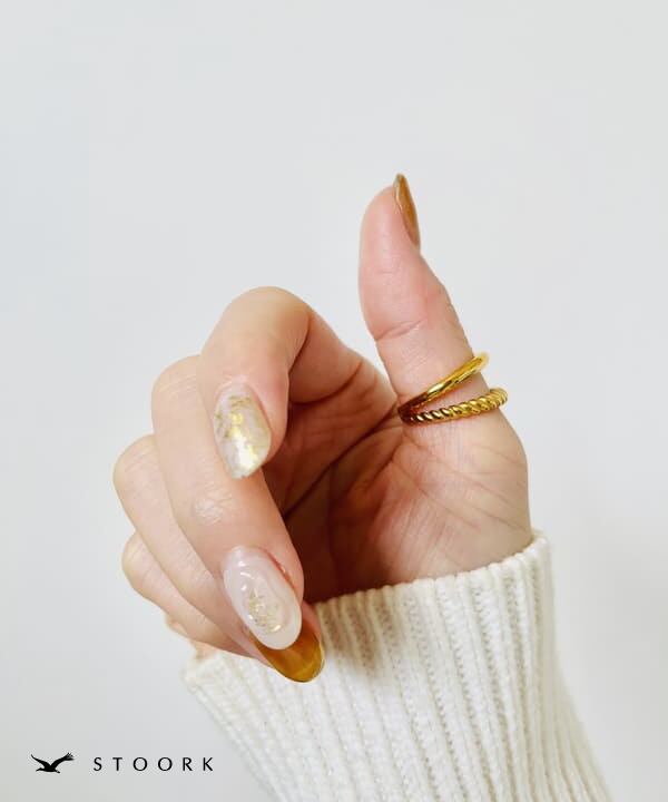 【再入荷】316L Dot Double Ring
