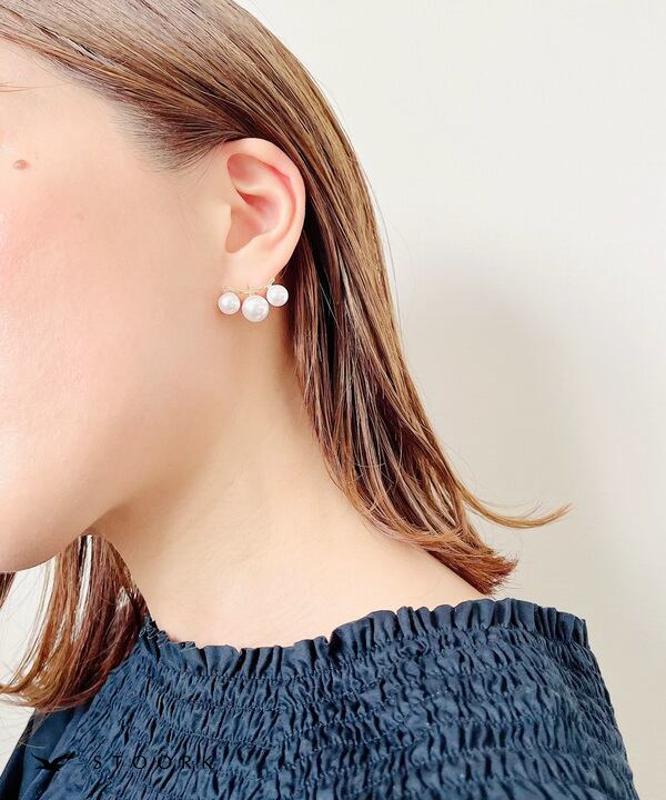 【再入荷】s925 3Pearl Pierce