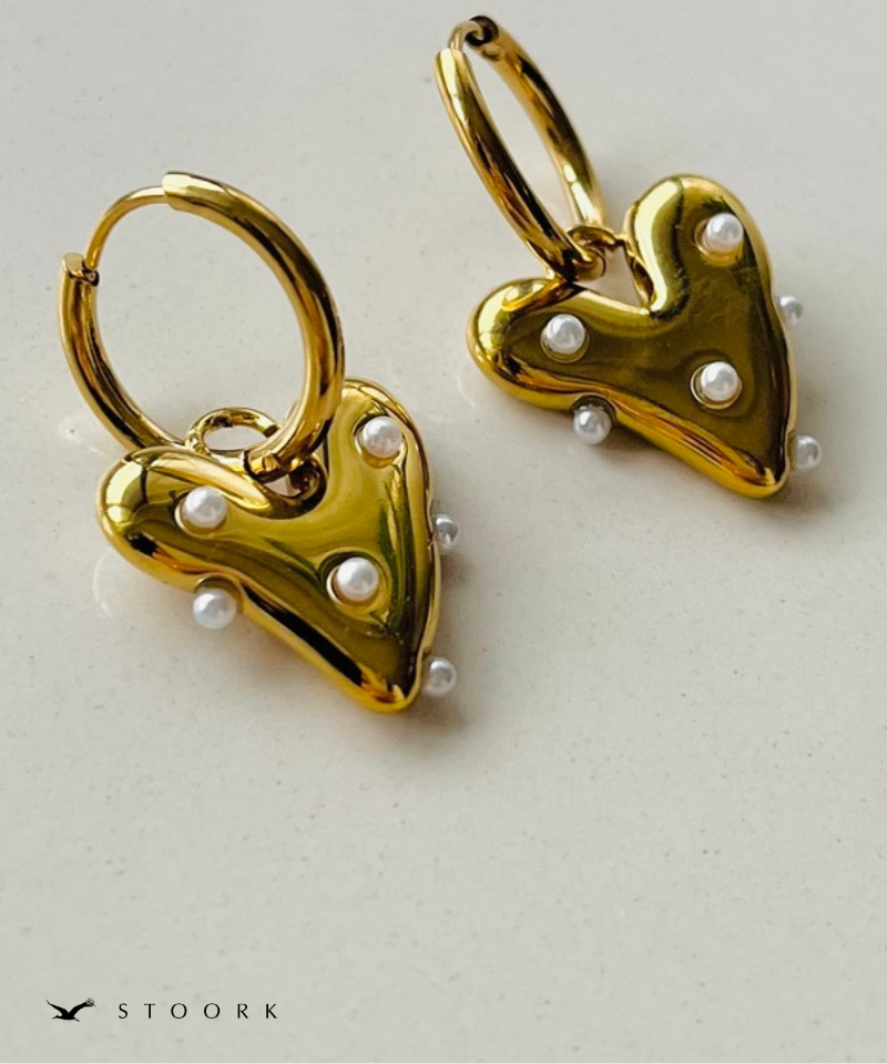 Pearl Dot Heart Pierce