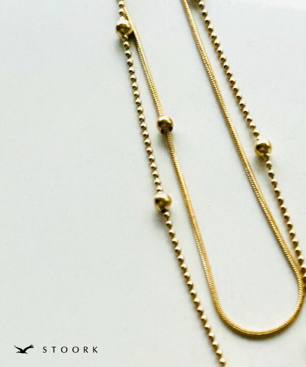 Dot Double Chain Necklace