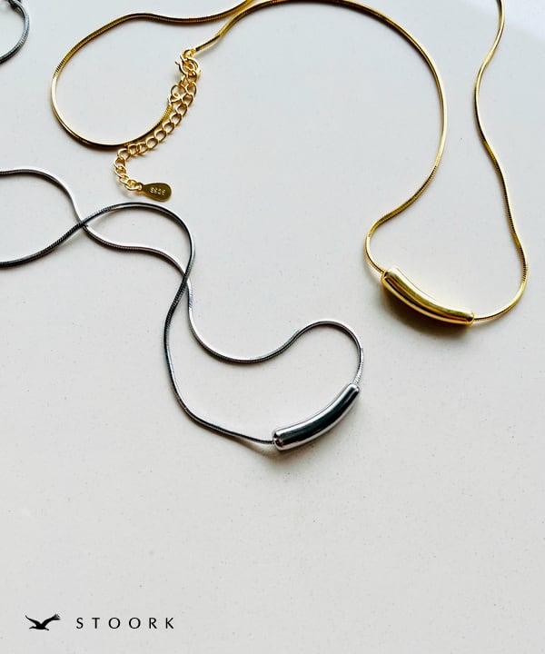 【再入荷】s925 Metal Beans Necklace