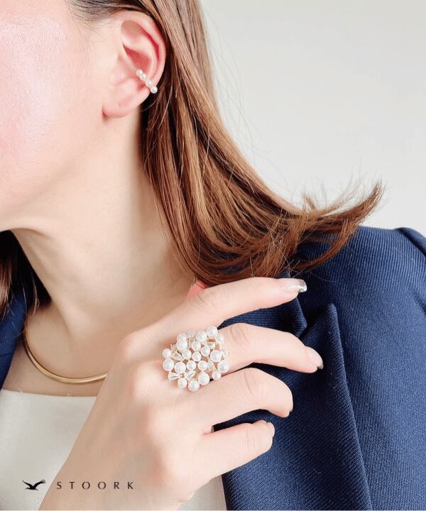 【再入荷】Volume Pearl Ring