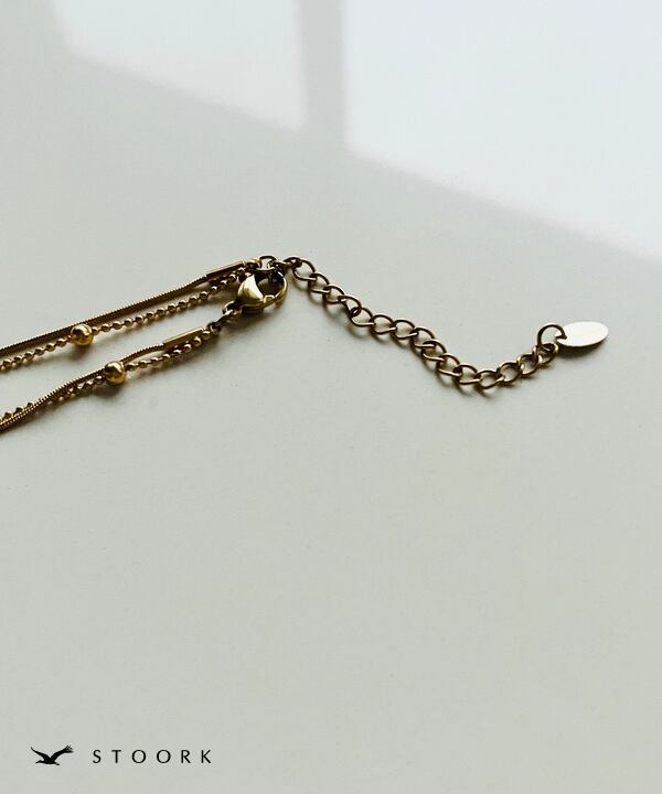 Dot Double Chain Necklace