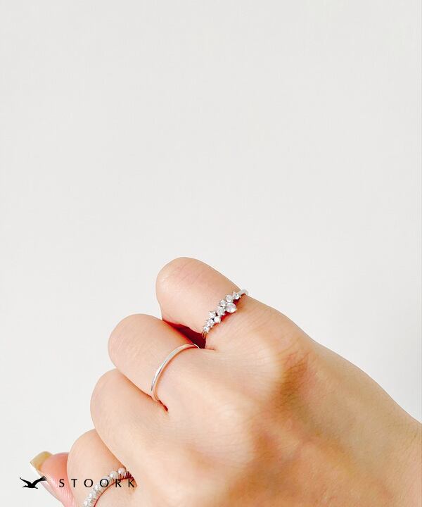 s925 Zircon Pinkie Ring