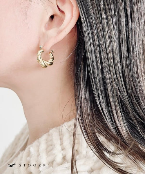 316L Twist Hoop Pierce | 金属アレルギー対応アクセサリー通販