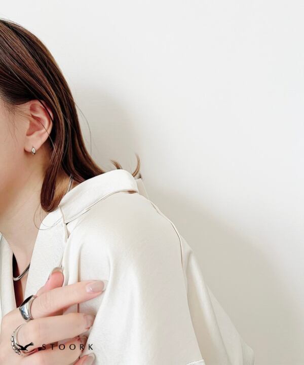 【再入荷】s925 Hoop Pierce_SS