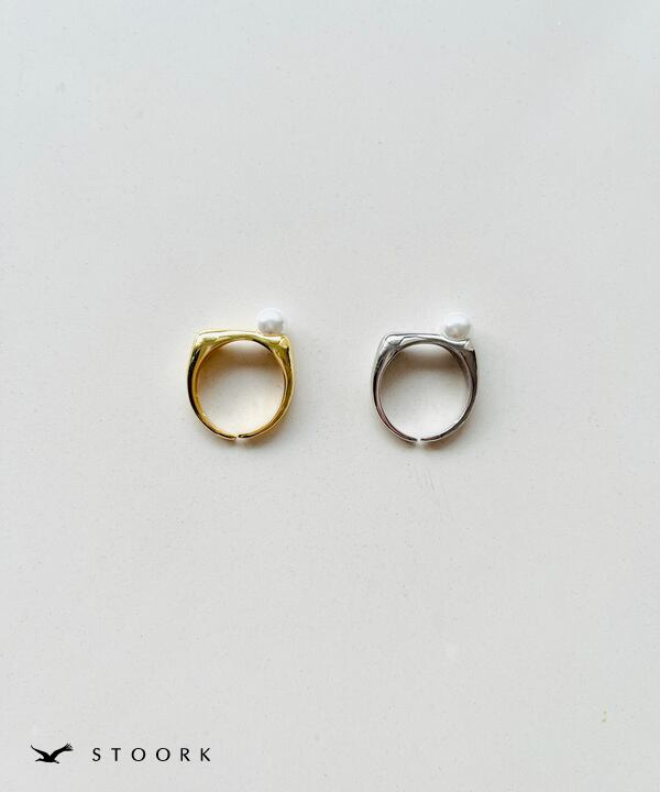 s925 Pearl Square Ring