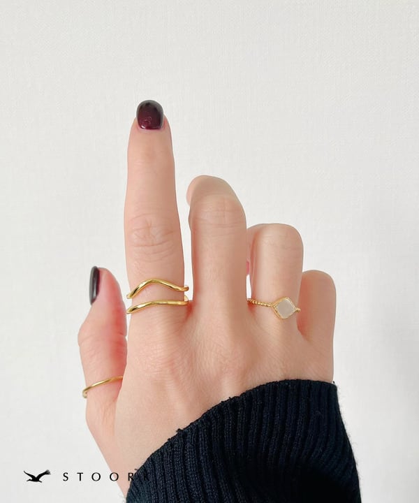 【再入荷】s925 Double Line Ring