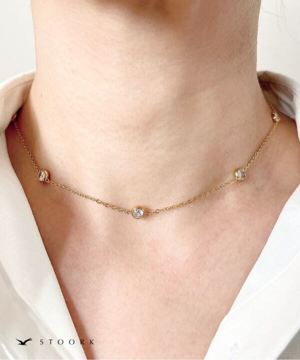 Zircon Station Necklace