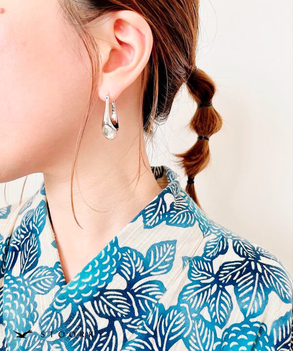 【再入荷】s925 Clear Metal Pierce