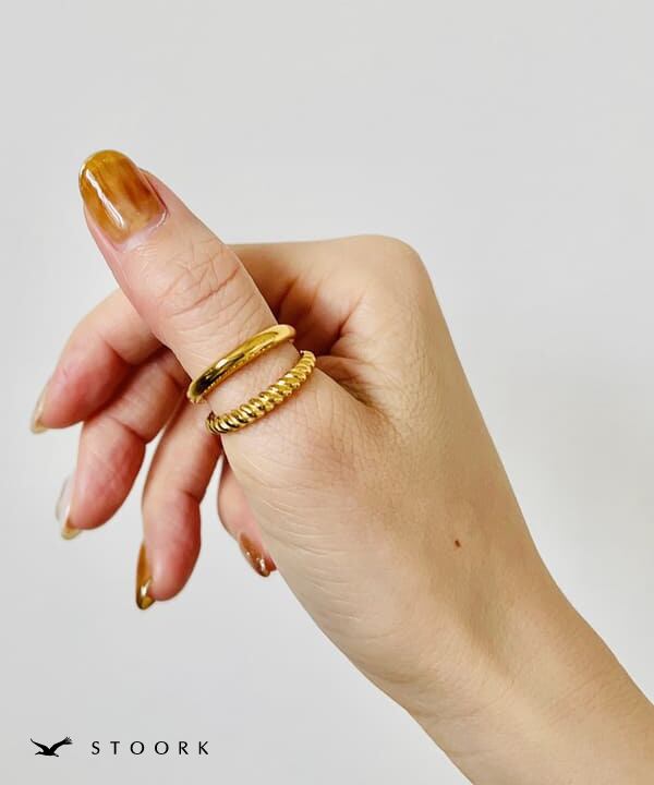 【再入荷】316L Dot Double Ring