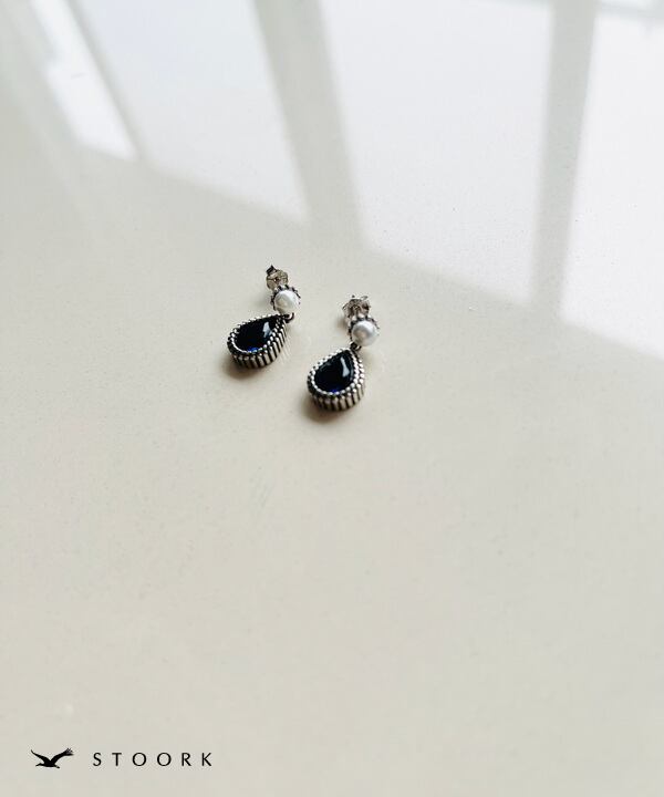 s925 Water Drop Pierce