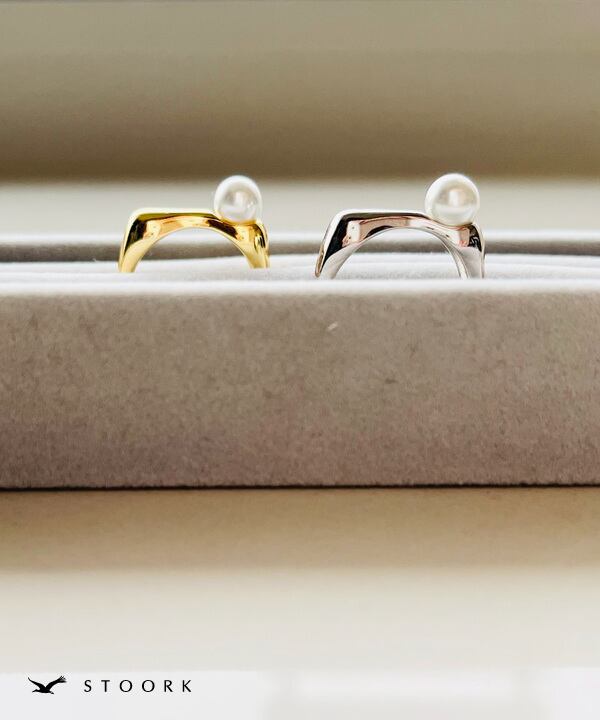 s925 Pearl Square Ring