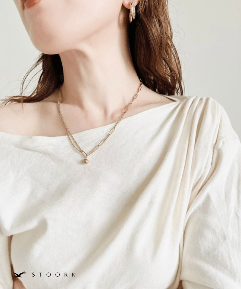 Asymmetry Ball Chain Necklace - stoork