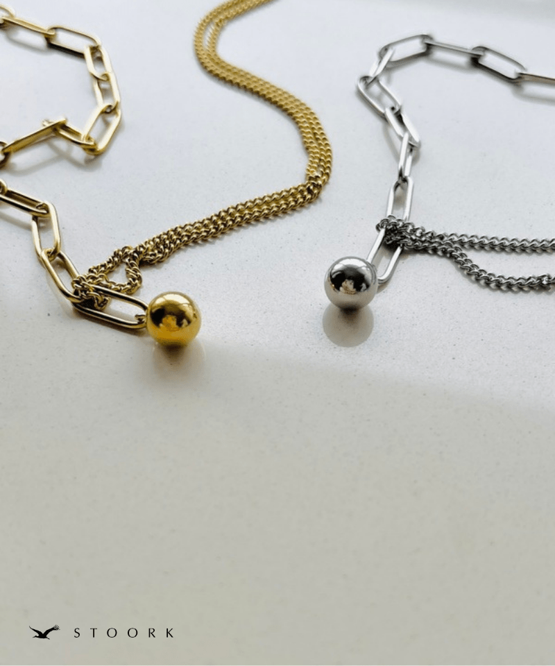 Asymmetry Ball Chain Necklace - stoork