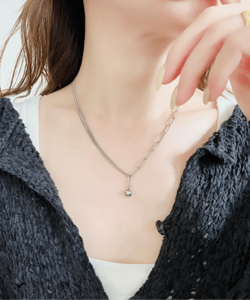 Asymmetry Ball Chain Necklace - stoork