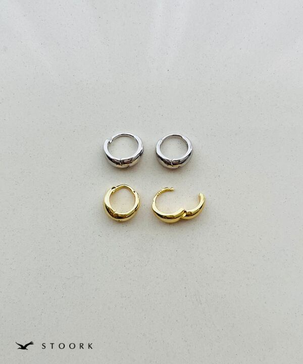 【再入荷】s925 Hoop Pierce_SS