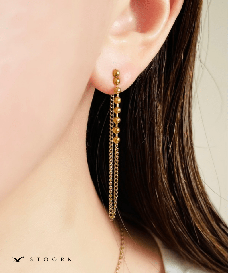 Ball Chain Drape Pierce - stoork