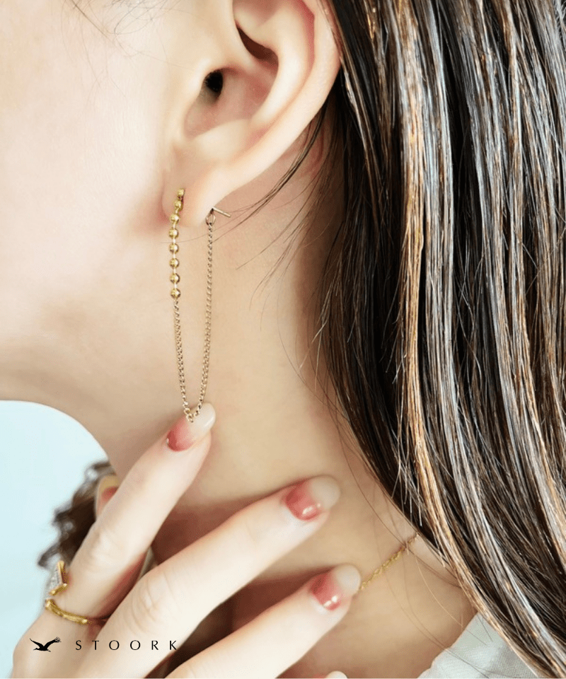 Ball Chain Drape Pierce - stoork