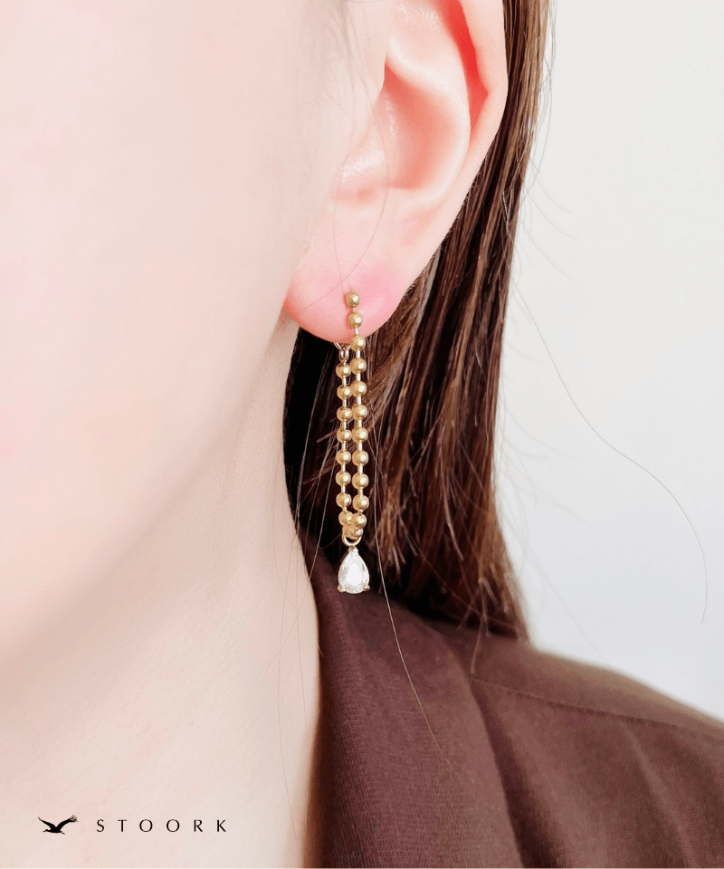 Ball Chain Drop Stone Pierce - stoork