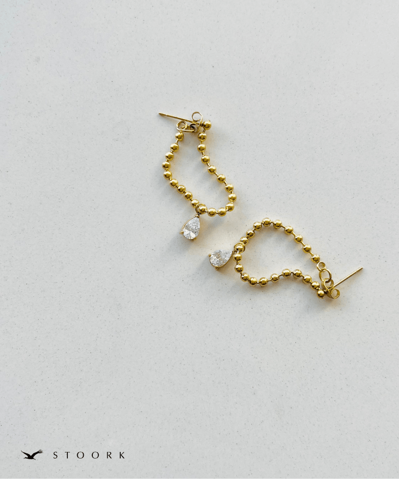 Ball Chain Drop Stone Pierce - stoork