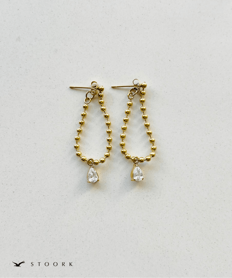 Ball Chain Drop Stone Pierce - stoork