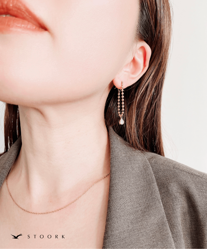 Ball Chain Drop Stone Pierce - stoork