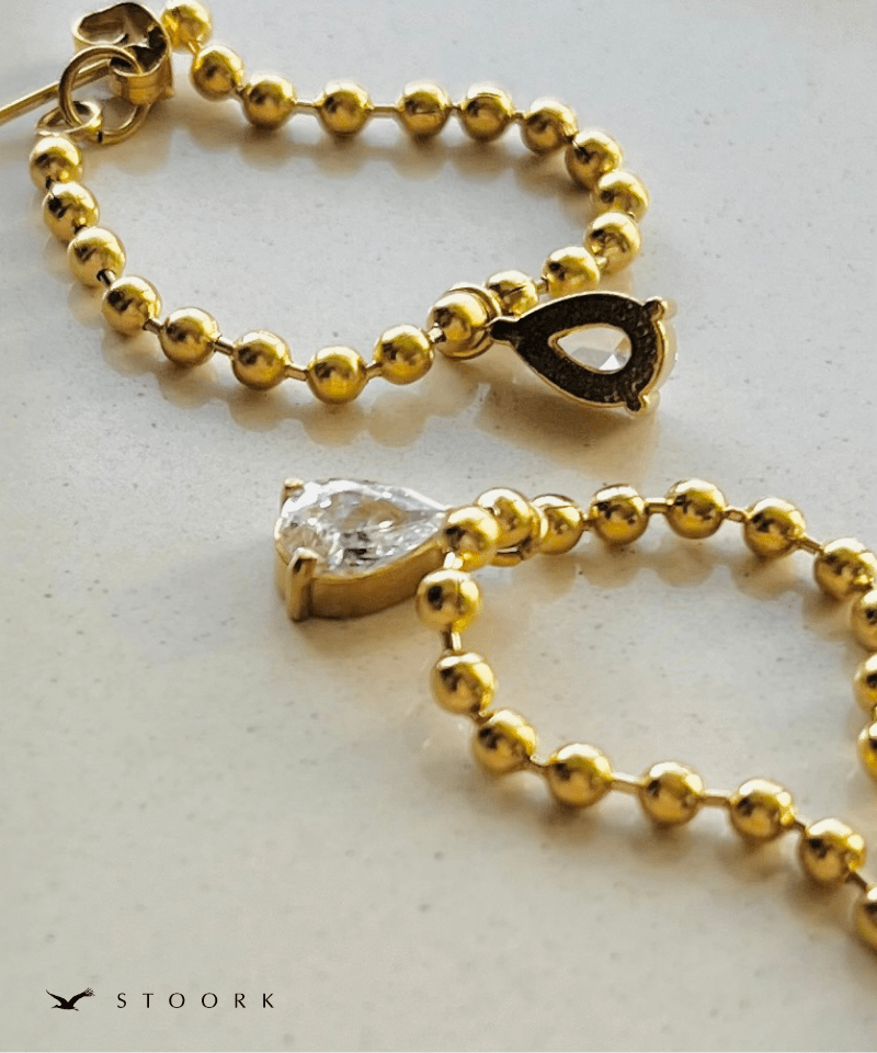 Ball Chain Drop Stone Pierce - stoork