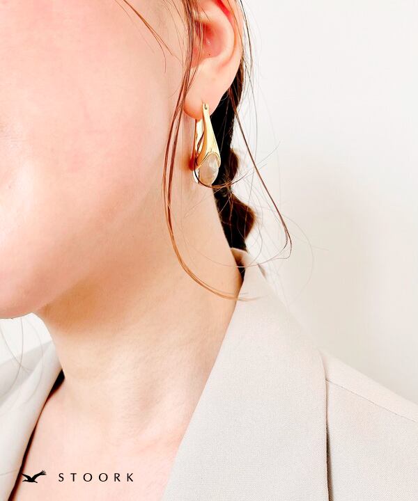 【再入荷】s925 Clear Metal Pierce