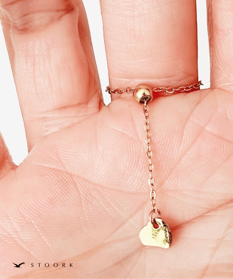 Black Slider Chain Ring - stoork
