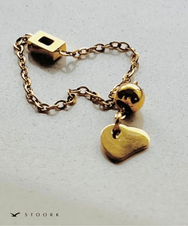Black Slider Chain Ring - stoork