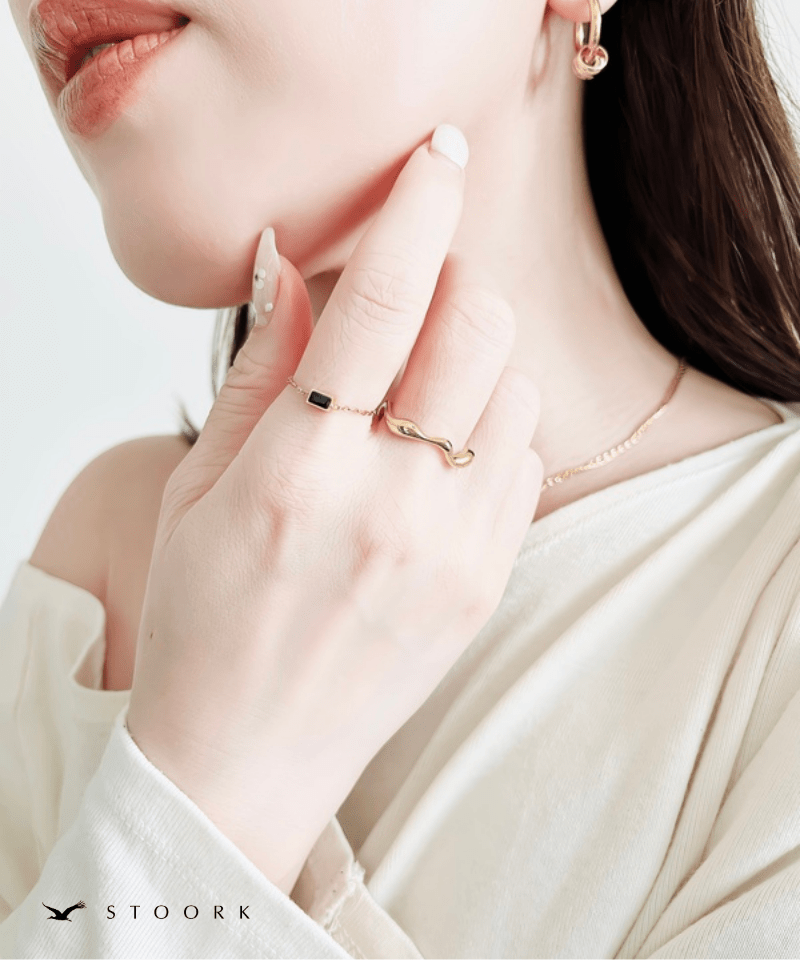 Black Slider Chain Ring - stoork