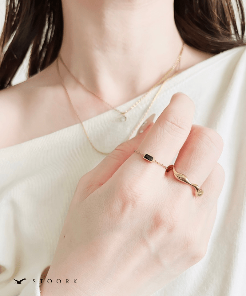 Black Slider Chain Ring - stoork
