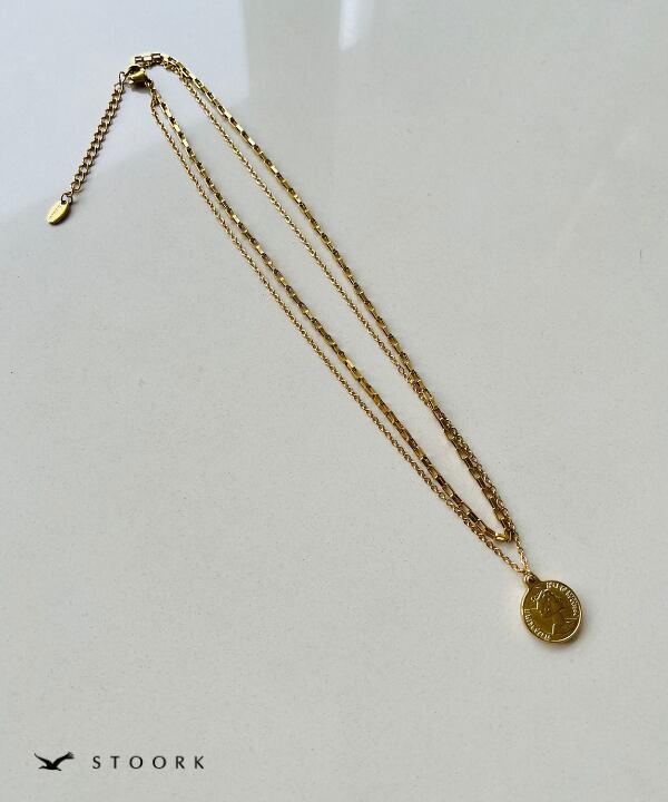 【再入荷】Coin Double Necklace
