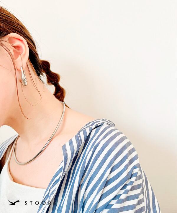 【再入荷】s925 Clear Metal Pierce