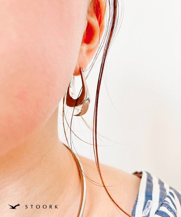 【再入荷】s925 Clear Metal Pierce